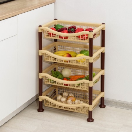 Floor shelf for vegetables "hostess", beige color-1
