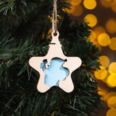 New Year. New Year's set "Stars" 8 pieces, 2025, Blue color-7