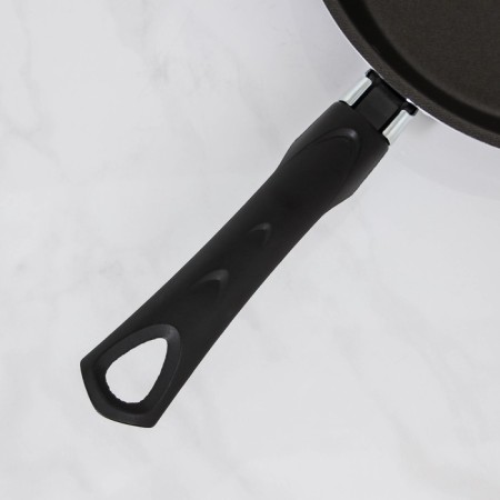 Pan “Classic Atlas”, D = 24 cm, plastic handle, glass cover, anti -stick coating, black color-12