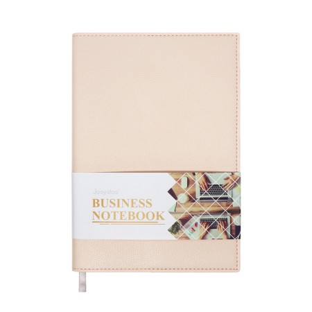 Organizer, A5, 128 sheets, a cage, the cover of the leatherette, with a side bookmark, "business", beige-10