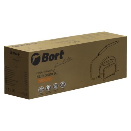 Steam cleaner Bort BDR-3000-RR, 1600 watts, 45 g/min, 1.2 l, 4 bar, heating 480 seconds, white-1