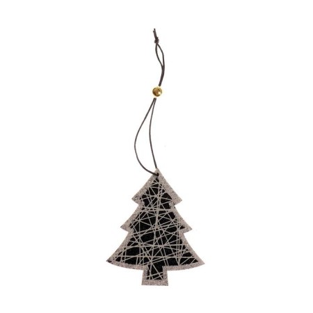 New Year's suspension with the backlight "Christmas tree" 7 × 19 cm-2