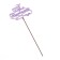 Topper wooden "Happy birthday" Lilac 13x9 cm