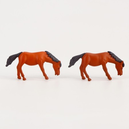 Miniature Puppet "Horse", set 2 pcs., Size 1 pc. - 4.5 × 2.5 × 1 cm, brown color-3