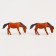 Miniature Puppet "Horse", set 2 pcs., Size 1 pc. - 4.5 × 2.5 × 1 cm, brown color