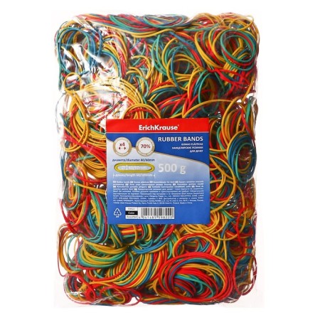 Bank gum, 500 g, Erichkrause, diameter 40/60 mm, length 60/100 mm, in the package, mix