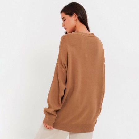 Cardigan female, beige color, one size (42-46)-2