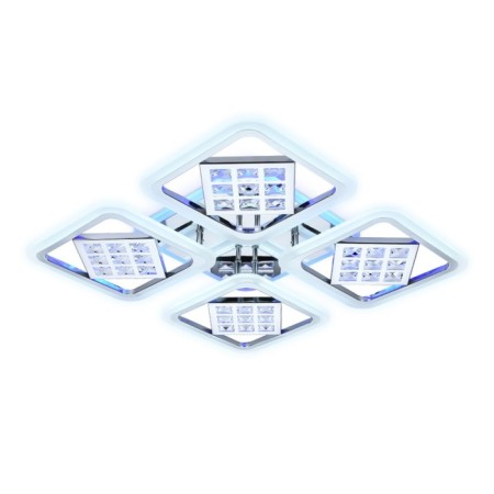 LED ceiling LED with Ambrella Light, Ice, FA288, 4XLED, 116 W, 8700LUM, 3000-6400K, Chromium Color Chrome-2