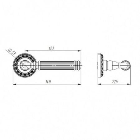 Separate handle Bellagio MT OS-9, color antique silver-1