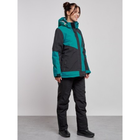 Ski costume female winter, size 60, dark green color-2