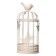 Summary Metal 1 Candle "Bird and a cage with butterflies" White 21.5x10x10 cm