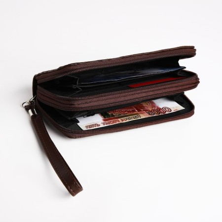Women's wallet with lightning, brown color-3