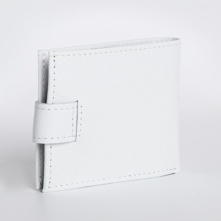 Wallet on the button, Textura, white color-1
