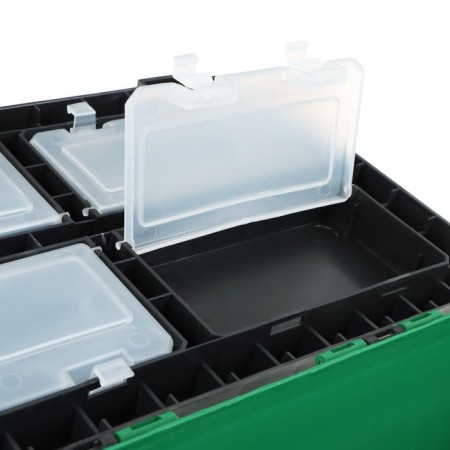 Box winter, green small "three whales", 4 departments for baits, 310 x 360 x 240-5