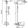The shower system FMARK FS8145-35H, tropical shower, shower set, mixer, black