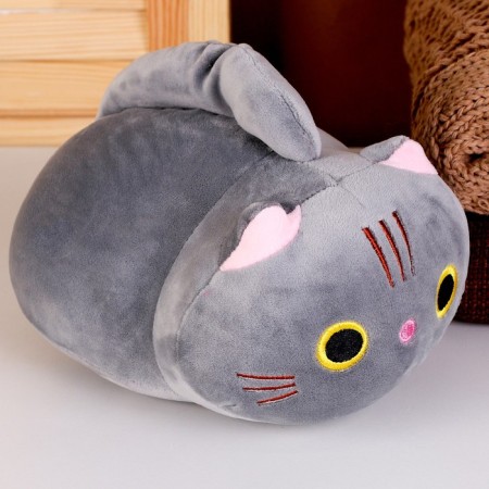 Soft toy "kitten", 20 cm, gray color-2