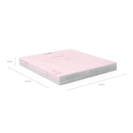 Notebook of 18 sheets in the Erichkrause line "Coverprio Pastel Classics, Plastic Cover, OFSET BOLK 100% whiteness, Pink-9
