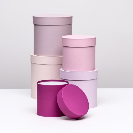 Set of round boxes 5 in 1 "Berry", 23 x 23 - 15 x 15 cm-1