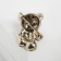 Pandochka brooch, black and white color in gold