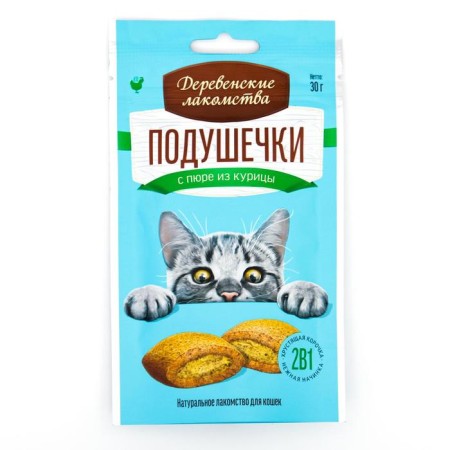 Pugs with mashed potatoes "Village goodies" d/cats, chicken, 30 g-1