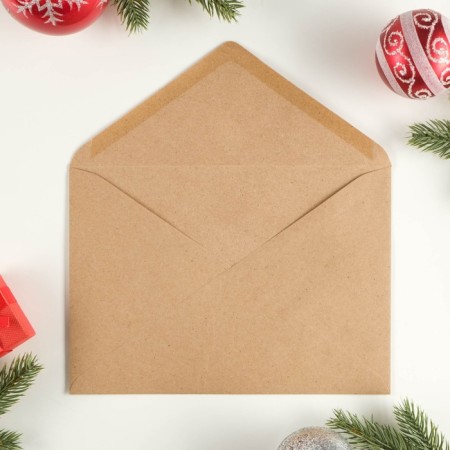 Letter to Santa Claus "New Year - 2" with a craft envelope, mix-1