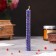 A candle from wax with a rose "Energy, Harmony and Bliss", 13x1.7 cm, 1 h, purple
