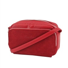 Women's bag (B2799-77140) Artificial leather + suede, red, 1x210x20 cm
