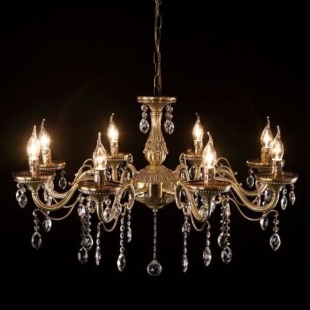 Suspended chandelier Citilux "Carmen" CL404183, 80x80x60 cm, 8x60W, E14, brown color-12