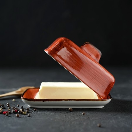 Ceramic oil oil "sapphire", 16 × 12.5 × 7 cm, orange color-4