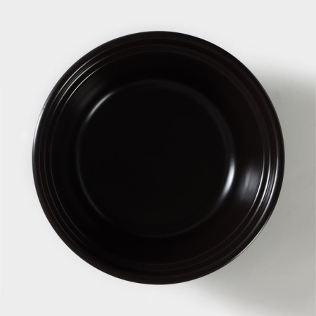 Porcelain plate Carbone, 600 ml, d = 15.5 cm, h = 6 cm, black color-1
