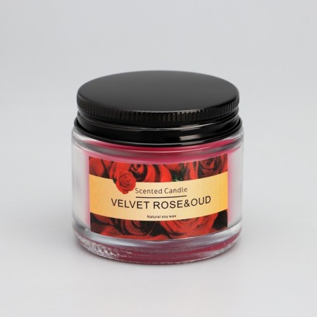 Aromatic candle "Velvet Rose & Oud", 5*5cm, 140 gr-4