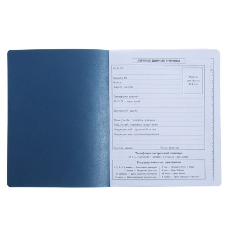 Universal diary 1-11 grade, 48 sheets "stars", artificial leather cover, offset block-4