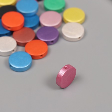 Beads for creativity wood "Plaint metallic" set 20 pcs 1.5x1.5x0.5 cm-2