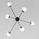 Ceiling Lamp EUROSVET NETZ 30181/6, E27, 6x60W, 1428x1428x400 mm, black color black