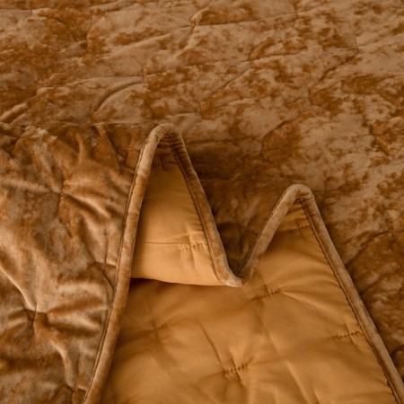 Set: cover 240x260 cm, pillowcase 50x70 cm - 2 pcs, mustard color-3