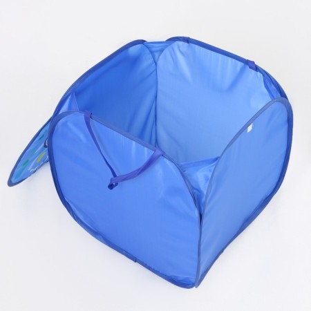 Basket for storing toys "Football" with a lid, 45 x 45 x 43 cm, blue-5