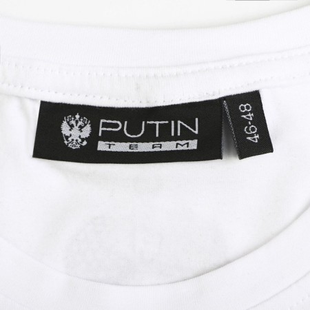 T-shirt Putin Team, Emblem, White, Size 54-56-3