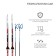 Ski kit: plastic skis 195 cm without notches, fiberglass sticks 155 cm, NN75 mm fasteners, Mix color