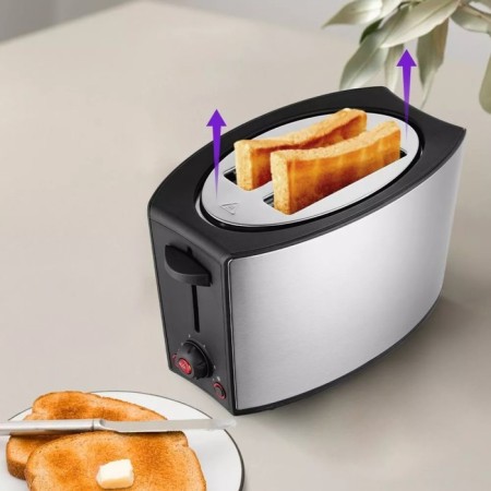 Toster KitFort KT-6248, 800 W, 6 frying modes, 2 toasts, black-silver-3