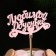Topper wooden "beloved daughter" pink 13x8 cm