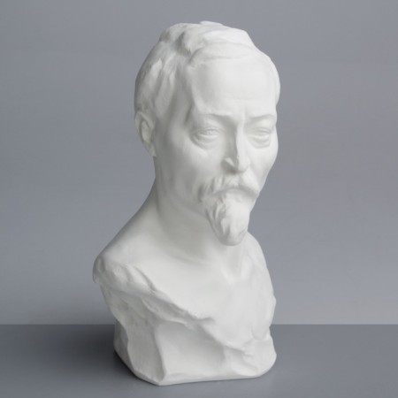 Gypsum figure famous people: Bust of Dzerzhinsky, 17 x 12 x 24 cm-1