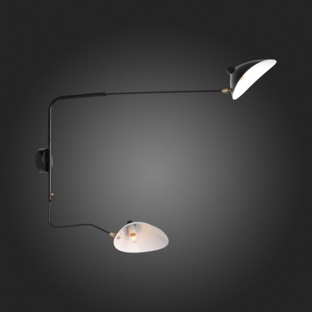 Wall lamp ST LUCE. SL305.401.02. SPRUZZO. 2x60 watts, e27, 18x75 cm, black color-4