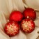 Set of balls plastic D-8 cm, 4 pcs "Snowflake Blue" red
