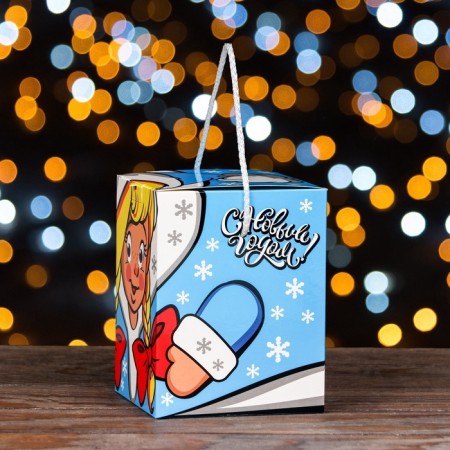 Gift box "Smokushk Snegurochka", 12 x 12 x 15.5 cm set 5 pcs-3