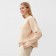 Female sweatshirt Minaku: Velvet Collection Milk color, size 52