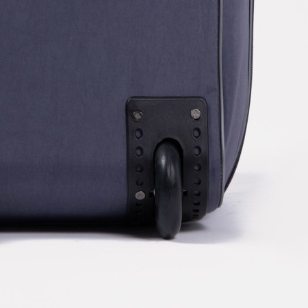 Road bag on wheels, lightning department with an increase, external pocket, gray color-4