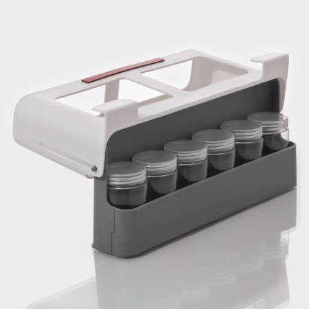 ORGANIZER OF SUPPLE for bulk products complete with banks, 6 pcs (125 ml), 32 × 13.5 × 9.5 cm-2
