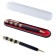 Gift handle, ballpoint "luxury" in a plastic case, rotary, black with golden inserts