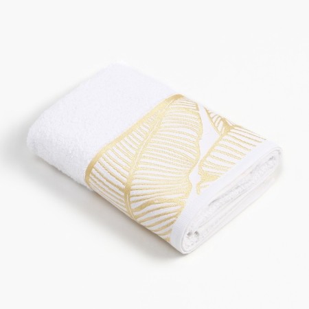 Trick Love Life "Leaves" 70*140 cm, white, 100% HL, 360 g/m2-1