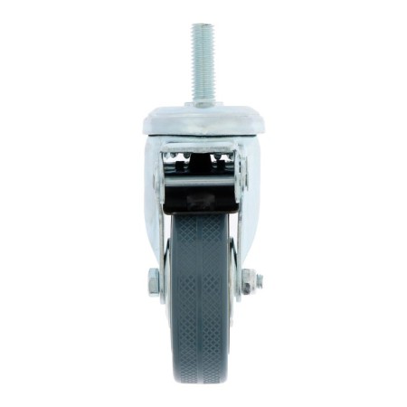 Furniture wheel, d = 75 mm, with a foot, with a latch, gray 2371581-2